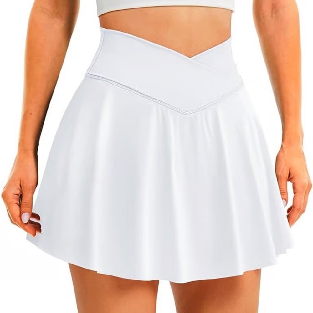 Elegant White Women's Athletic Skirt